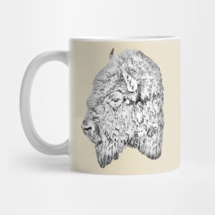 Drawing conversion of a Buffalo head Mug